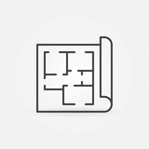 Floor plan for studio, 1 bath